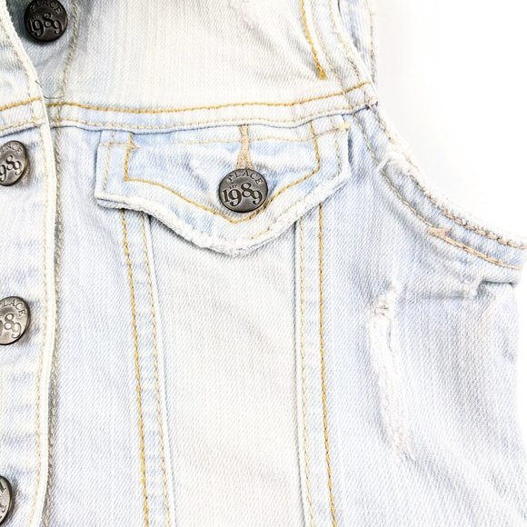 Children's Plan Light Blue Jean Vest - Picture 4 of 13